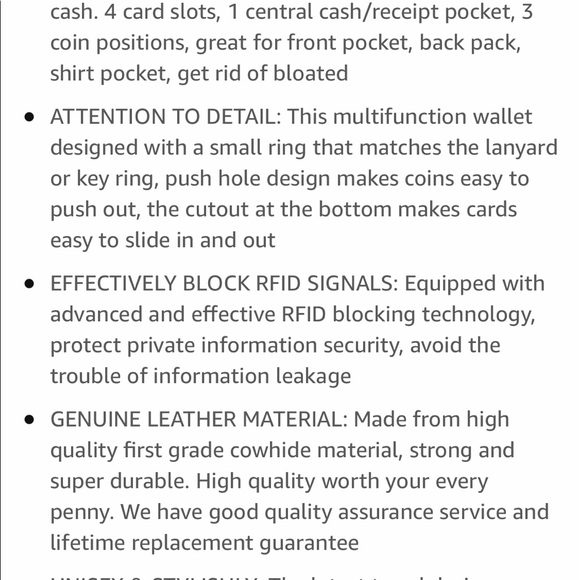 Bastia Slim Minimalist Wallet RFID Blocking Wallet - Picture 7 of 9